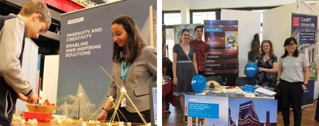 Collage of Ramboll STEM Network engaging young people