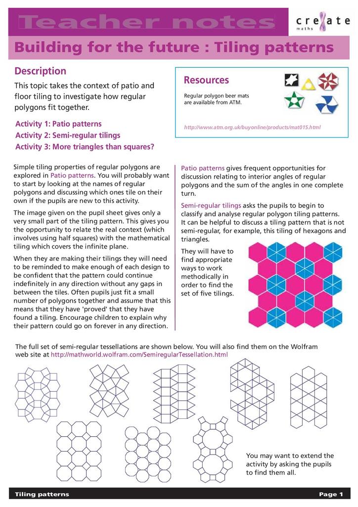 tessellation worksheets clashing pride