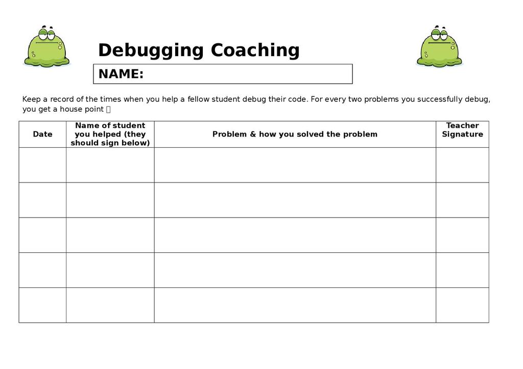 Debugging system for students | STEM