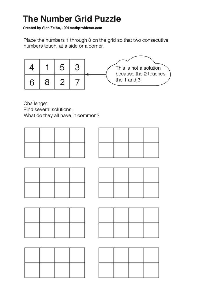 gridable answer sheet numbers