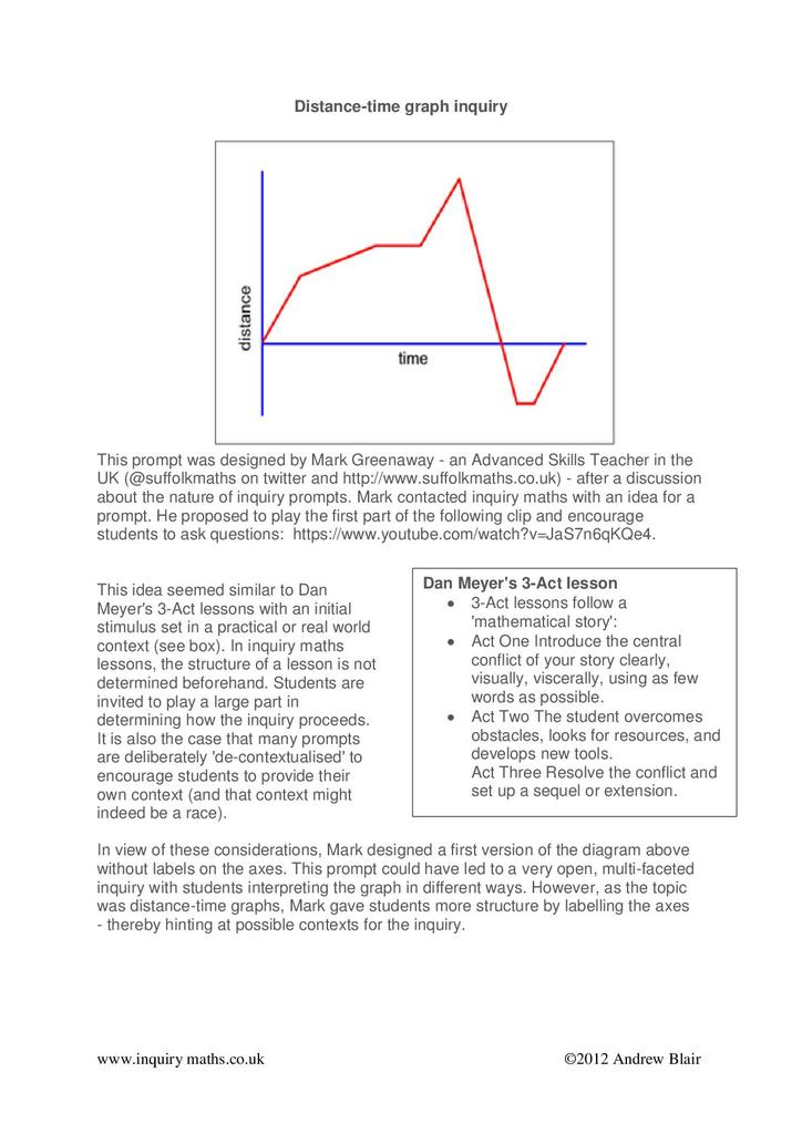 Lesson Explainer: Distance–Time Graphs